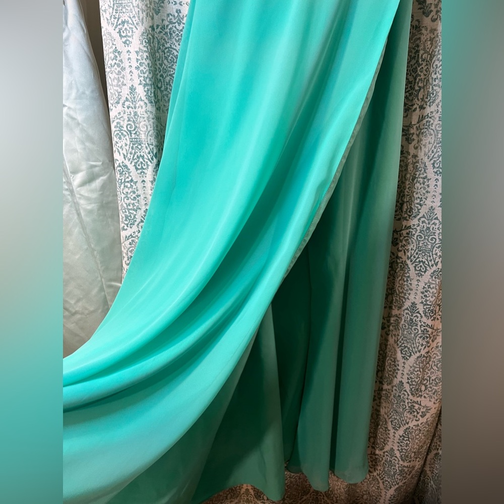 Azazie Formal Dress Gown in Spa Green - Picture 5 of 12